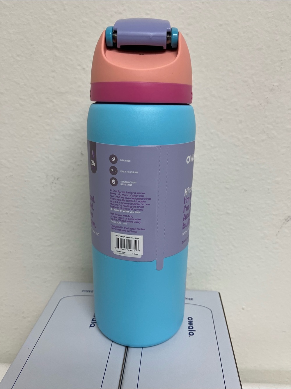 Owala Insulated Leak-Proof Water Bottle with Built-In Straw - Blue/Pink/Purple - Picture 5 of 7